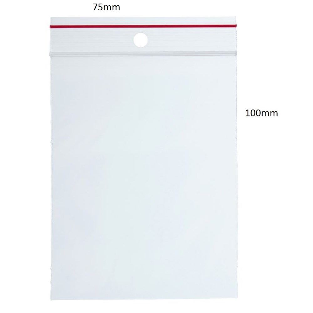 100x75mm (3x4) Resealable Bag  (100)