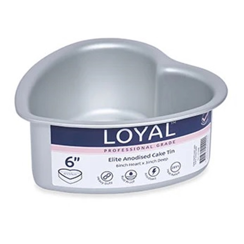 Elite Anodised Cake Tin Heart 6