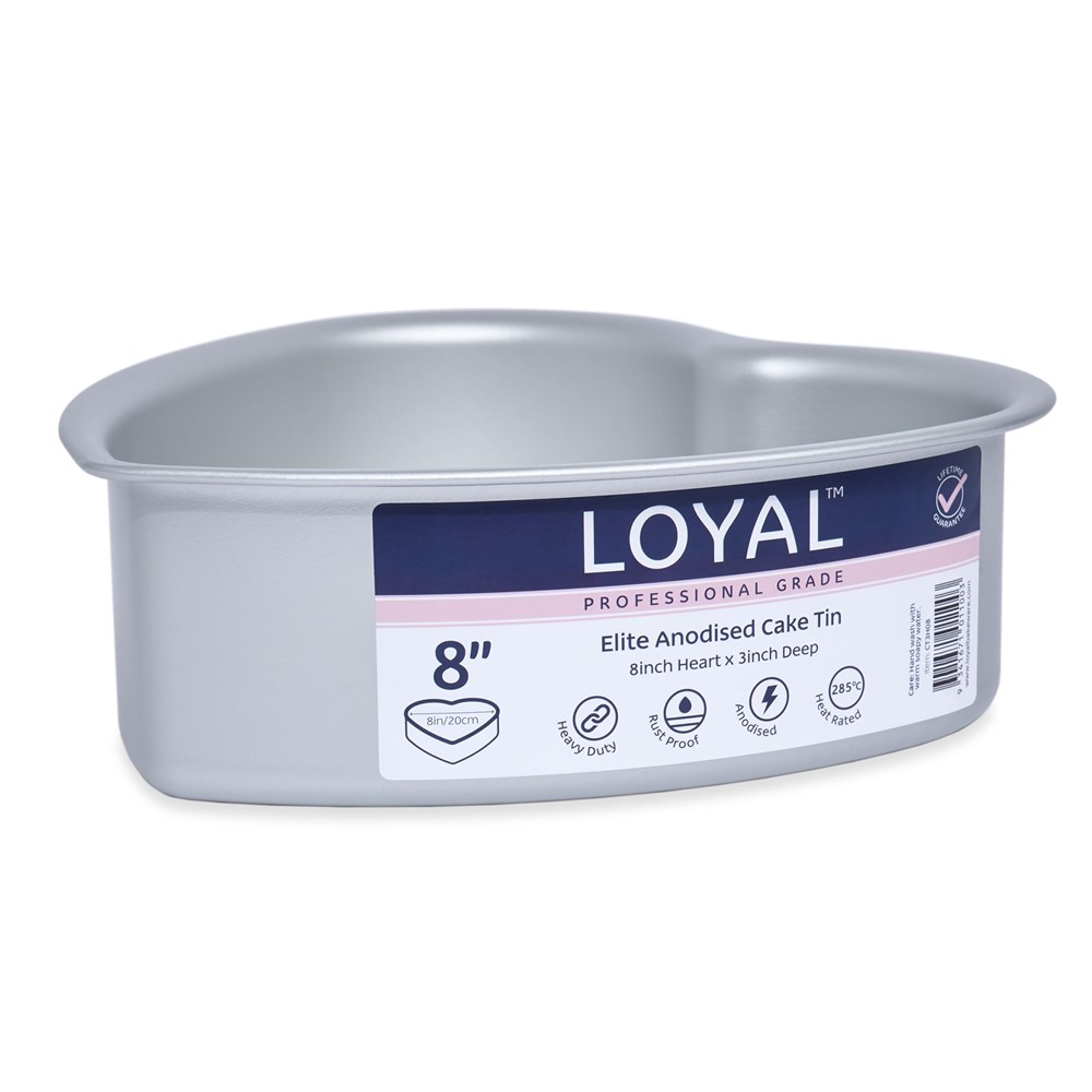 Elite Anodised Cake Tin Heart 8