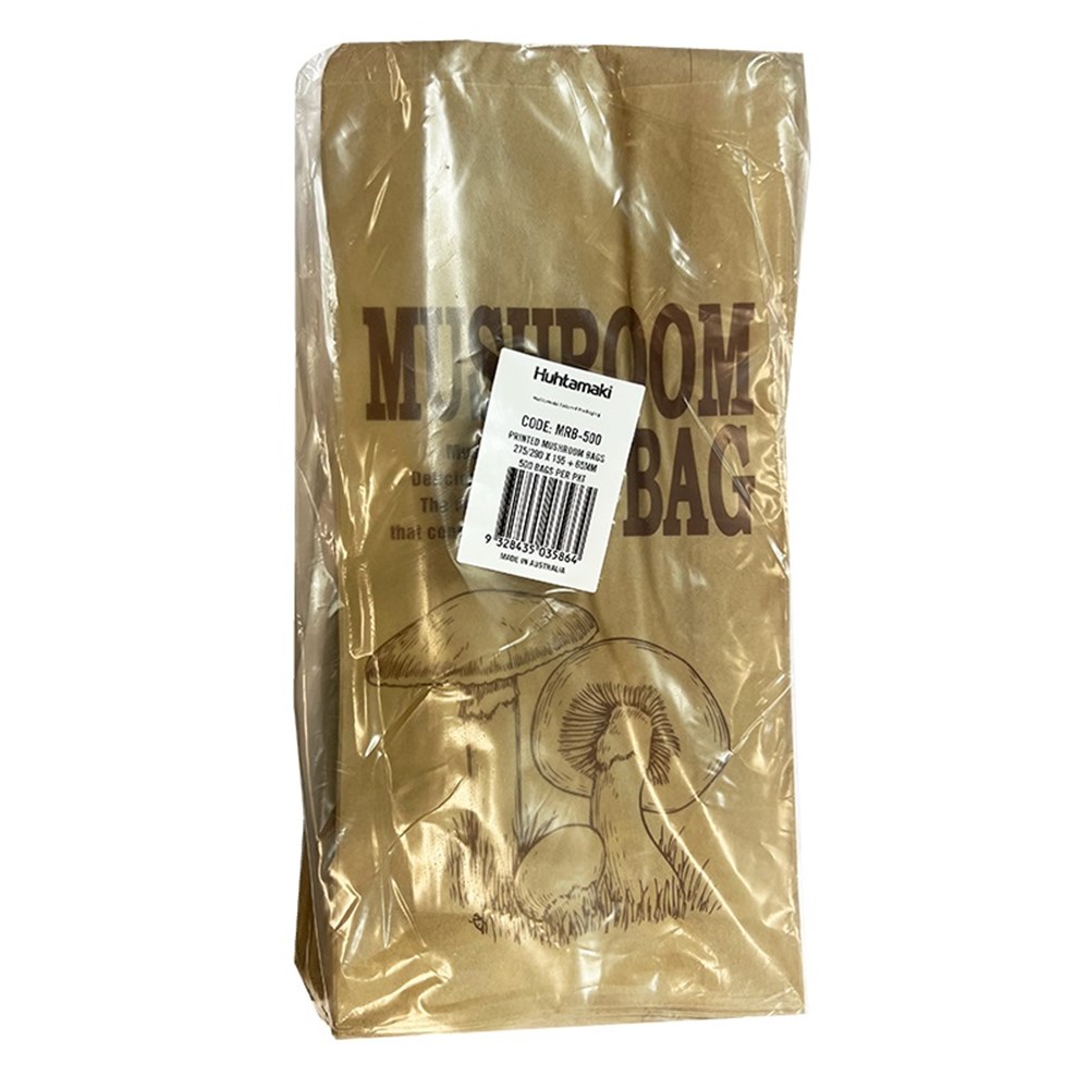 Printed Mushroom Bags 275/290x155+65mm (500)