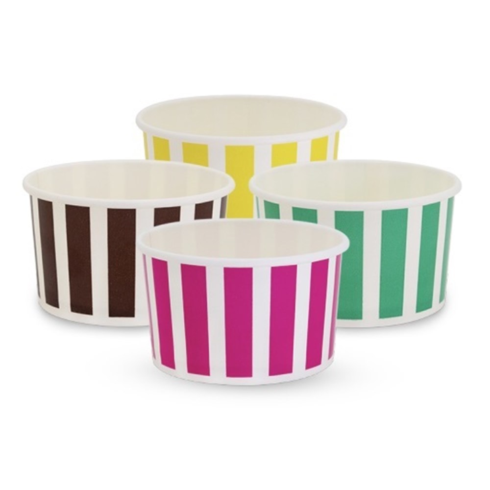 5oz Candy Stripe Ice Cream Paper Cup (50)