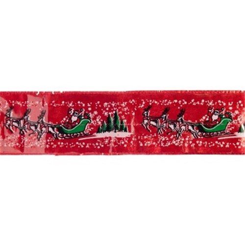 Red Xmas Cake Frill Roll 23metres