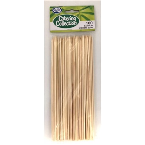 20cm Bamboo Wooden Skewers 100pkt