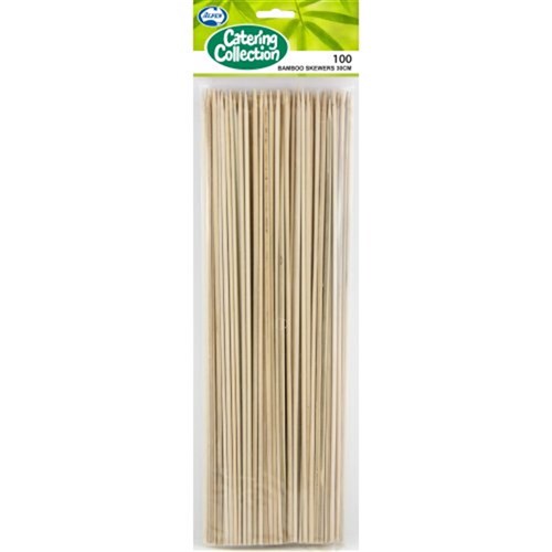 30cm Bamboo Wooden Skewers 100pkt