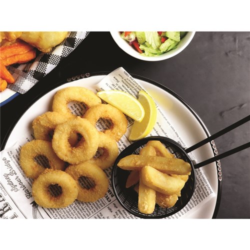 Crumbed Formed Squid Calamari Rings 1kg