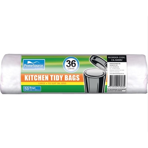 Kitchen Tidy Bags 36ltr White (50)