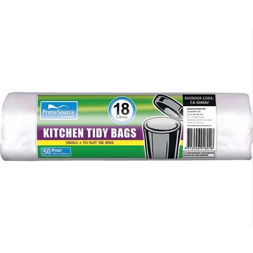 Kitchen Tidy Bags 18ltr White (50)