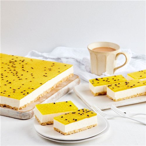 Passionfruit Cheesecake Slab
