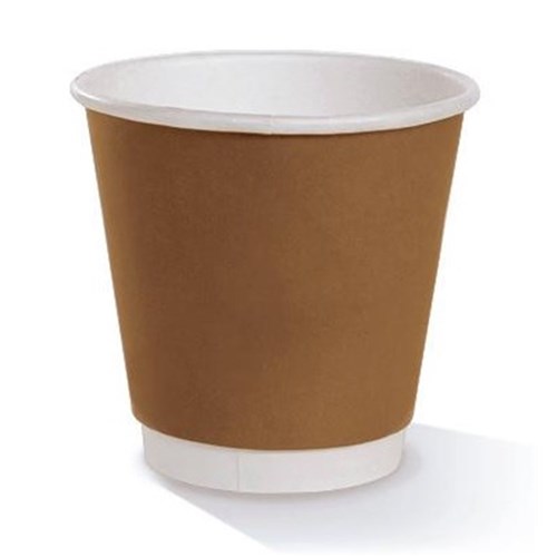 8oz Brown Double Wall Cups (25)