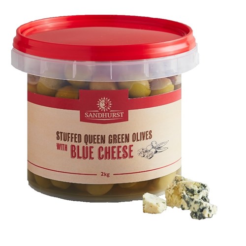 Queen Green Olives with Blue Cheese 2kg