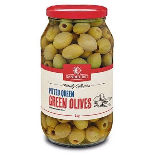 Pitted Queen Green Olives 2kg