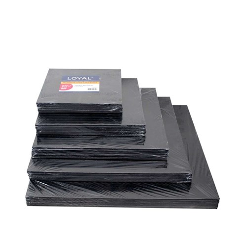12" Masonite Black Square Boards (5pkt) 
