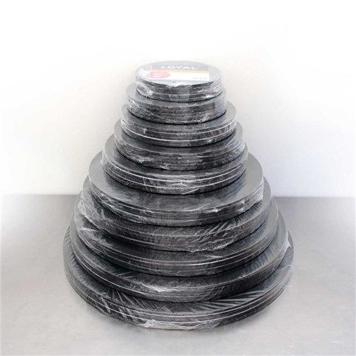 8" Masonite Black Round Boards (5pkt)