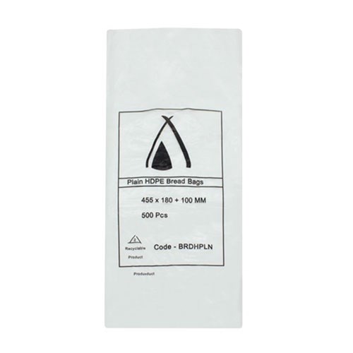Natural HDPE Plain Bread Bags (500)