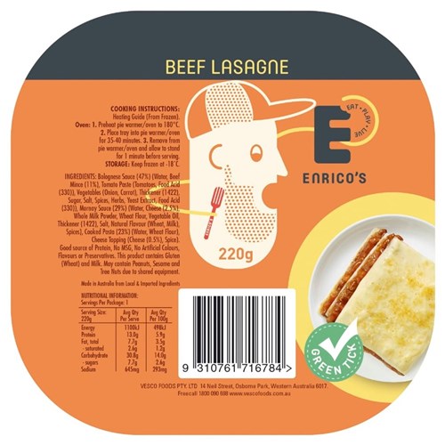 Lasagne Beef 220g (24)