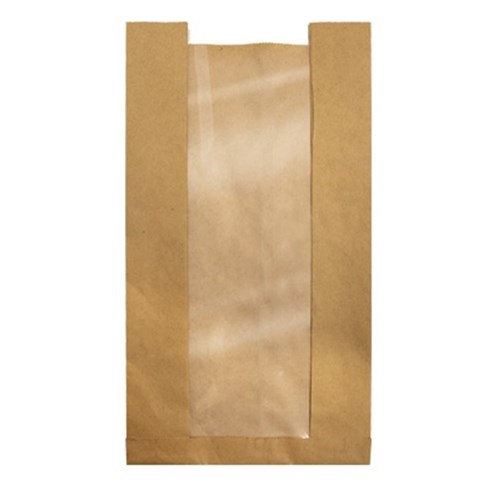 Brown Paper Bag with Window - COB Loaf (500)