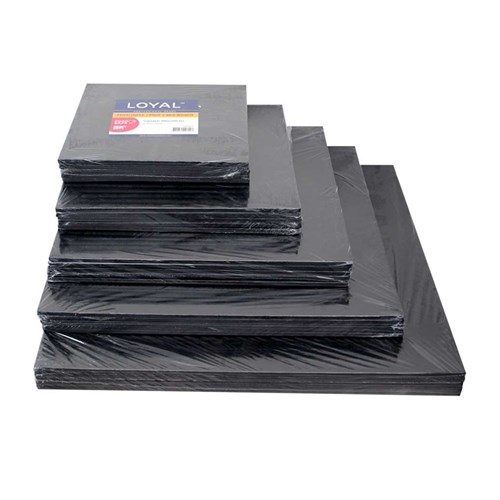 10" Masonite Black Square Boards (5)