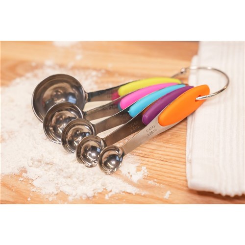 Measuring Spoon Set Silicone Handle (5pc)