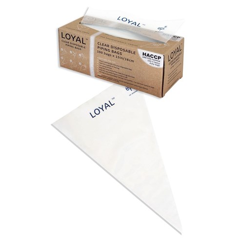 12" Small Clear Degradable Piping Bag (100)