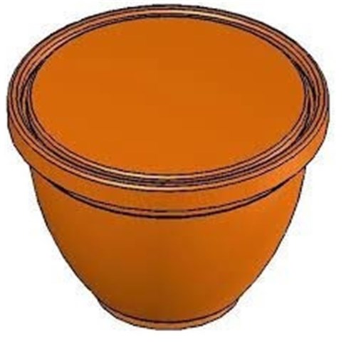 125g Pudding Bowl Lid Natural