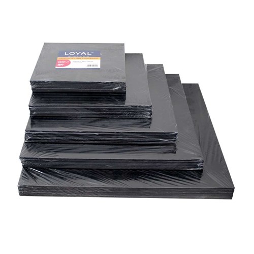 14" Black Square Masonite Board (5/pkt)