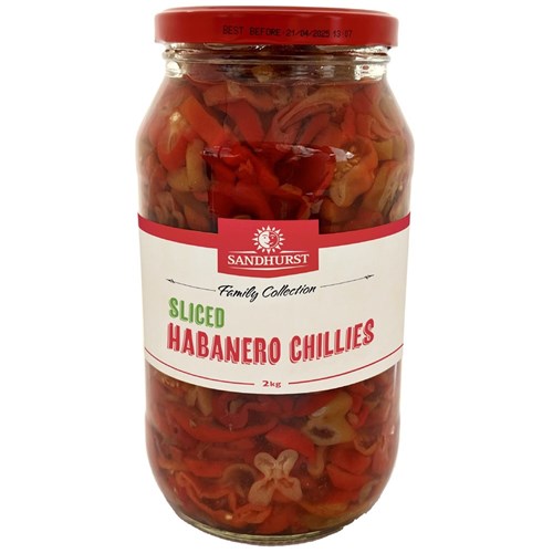 Sliced Habanero Chillies 2kg (6)