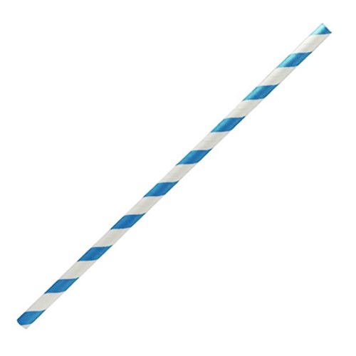 Blue Stripe Paper Straws (250)