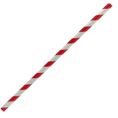 Red Stripe Paper Straws (250)