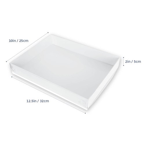  Biscuit Box Clear Lid 12.5"x10"x2" (50)