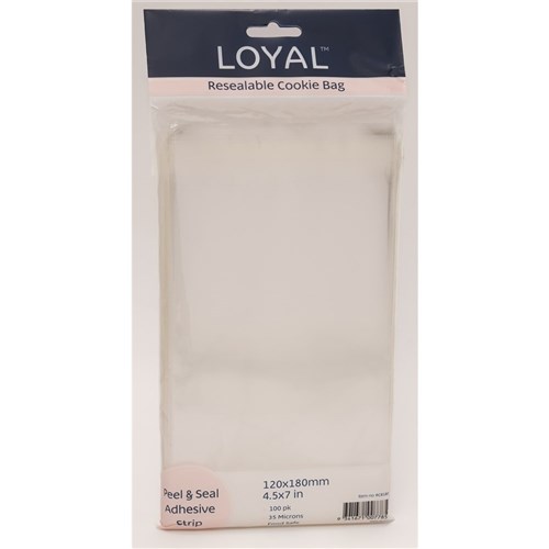 Resealable Cookie Bag 120x180mm (100)