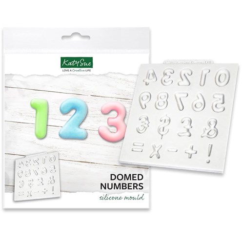 Silicone Mould Domed Numbers