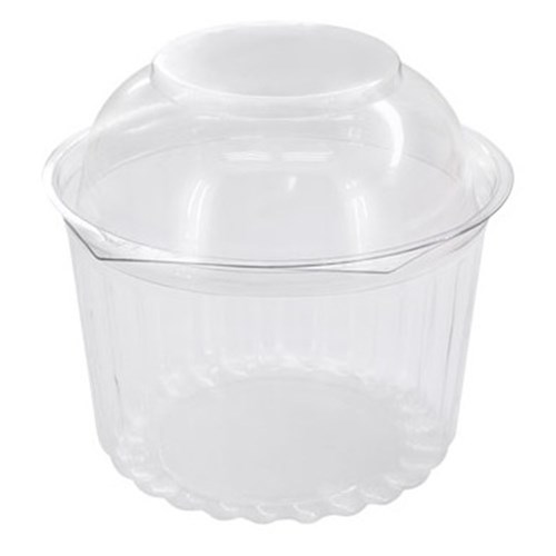 16oz Clear Shobowl with Dome Hinged Lid  (50)