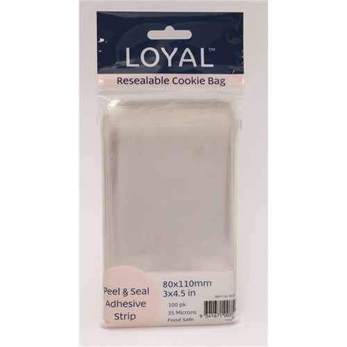 Resealable Cookie Bag 80x110mm (100)