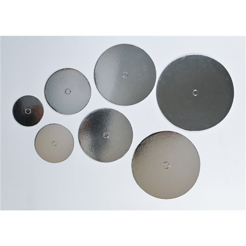 10" Perforated Round Silver Cakeboard (10/pkt)