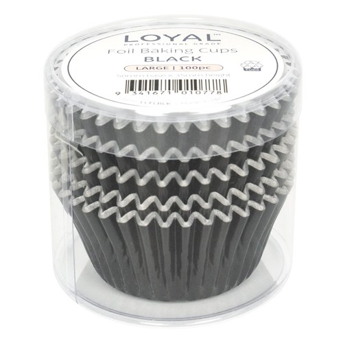 Foil Baking Cups Black Large (100)