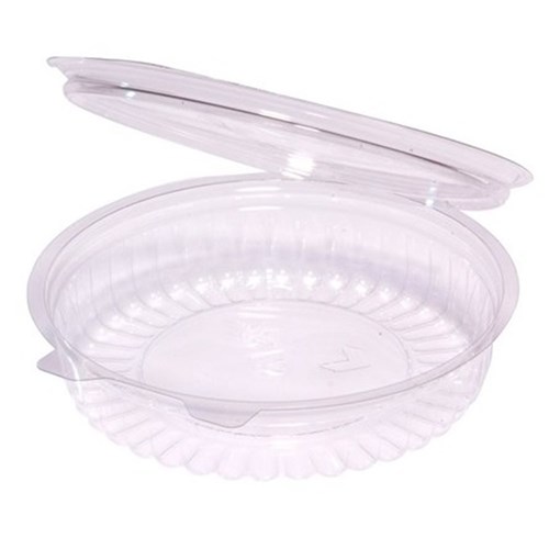 20oz Clear Shobowl With Flat Hinged Lid (50)