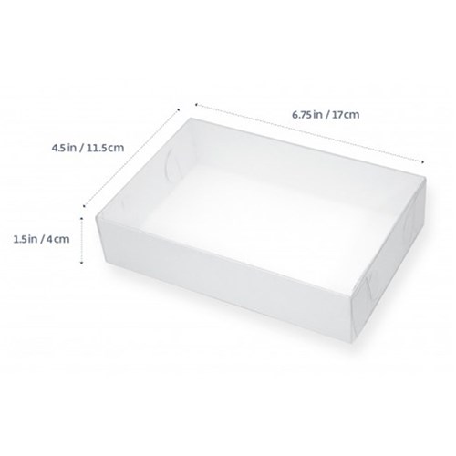 Biscuit Box Clear Lid 6.75"x4.5"x1.5" (100)