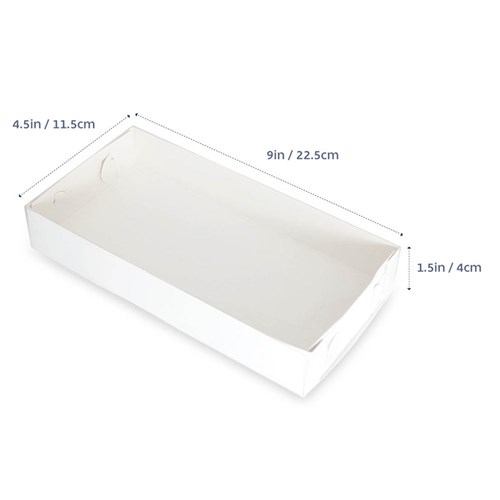 Biscuit Box Clear Lid 9"x4.5"x1.5" (100)
