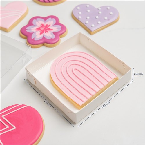 Cookie Box Clear Lid Small 11cmx11cmx2.5cm (100)