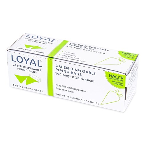 18" Medium Green Disposable Piping Bags (100)