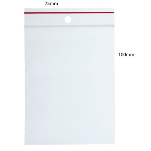 100x75mm (3x4) Resealable Bag  (100)