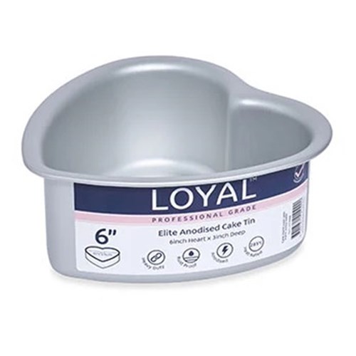 Elite Anodised Cake Tin Heart 6"