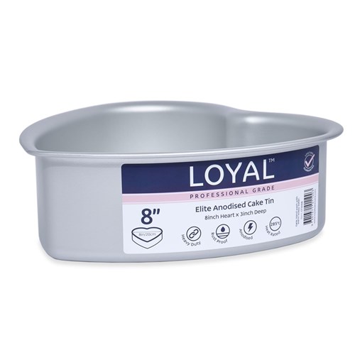 Elite Anodised Cake Tin Heart 8"